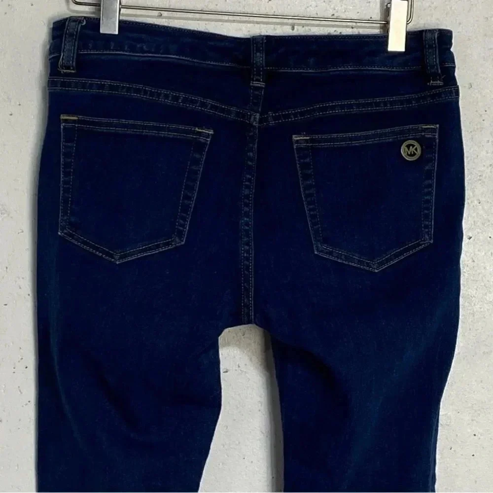 Michael Kors Skinny Jeans 2 Dark Wash Blue Slim Fit Mid Rise‎ Stretch Denim